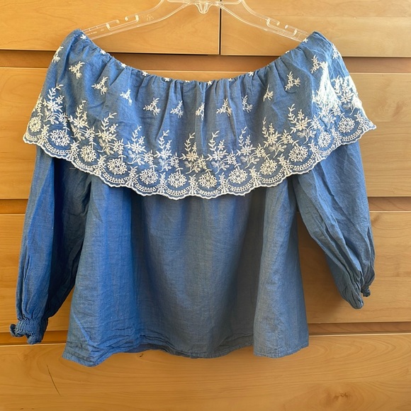 Francesca’s Isabel Floral Embroidered Blouse - Picture 4 of 8